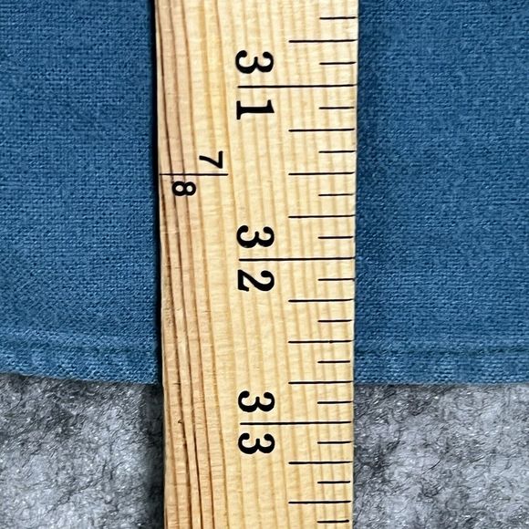 Woolrich CHAMOIS Flannel Shirt Men’s L Blue Work Chore Broken In Button Down - Picture 6 of 14